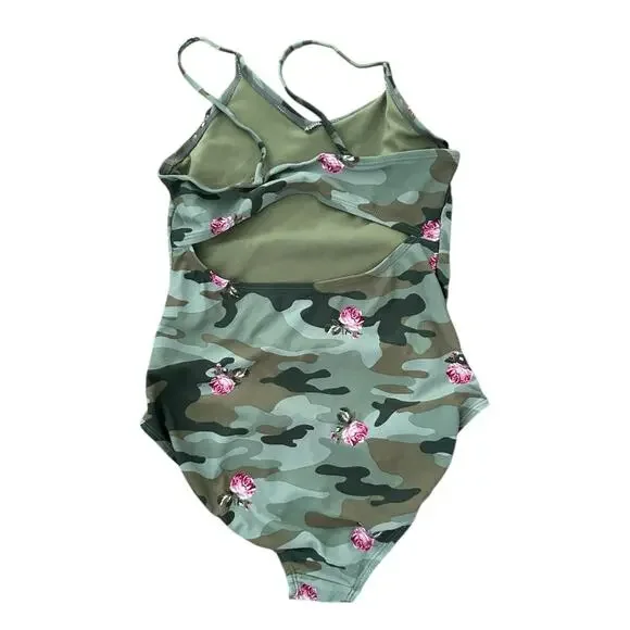 Gap Camouflage swim suit With Cut Out Back And Adjustable Straps Size Large - Picture 2 of 5